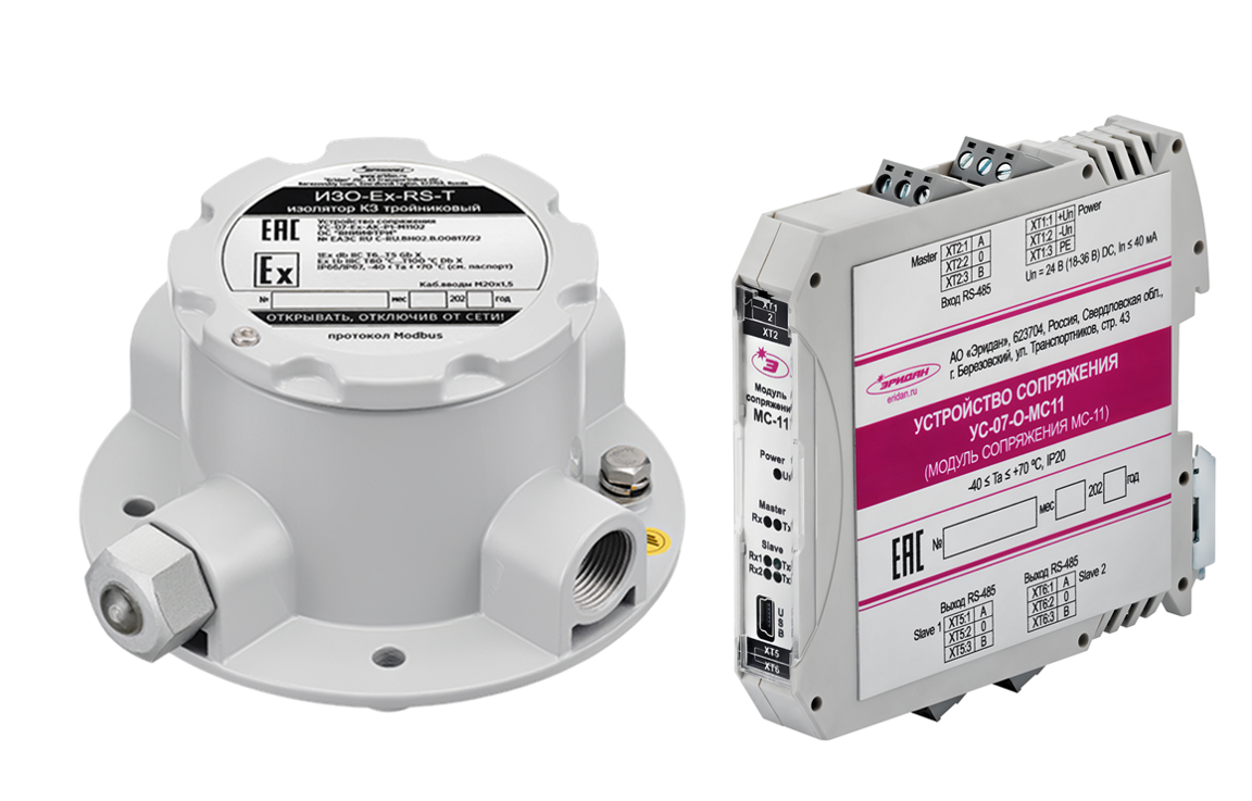 Адресное оборудование RS-485 Modbus RTU для систем автоматизации и противопожарной защиты